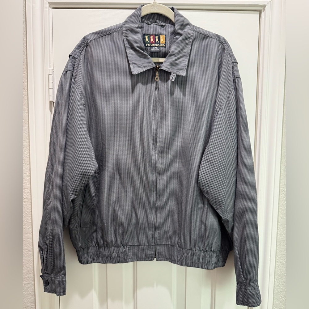 Men's Vintage Black Checkered Jacket